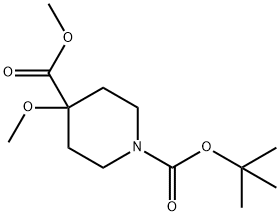 1,4-Piperidinedicarboxylic acid, 4-Methoxy-, 1-(1,1-diMethylethyl) 4-Methyl ester|1,4-PIPERIDINEDICARBOXYLIC ACID, 4-METHOXY-, 1-(1,1-DIMETHYLETHYL) 4-METHYL ESTER