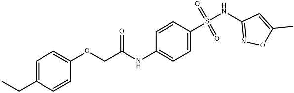 2-(4-ethylphenoxy)-N-(4-{[(5-methyl-3-isoxazolyl)amino]sulfonyl}phenyl)acetamide Struktur