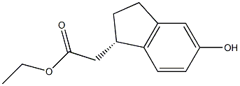 ethyl [(1S)-5-hydroxy-2,3-dihydro-1H-inden-1-yl]acetate Struktur