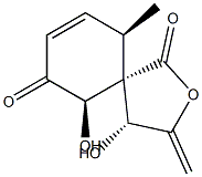 2-Oxaspiro[4.5]dec-8-ene-1,7-dione, 4,6-dihydroxy-10-methyl-3-methylene-, (4R,5R,6R,10R)-rel-(-)- (9CI) Struktur