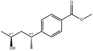 Benzoic acid, 4-[(1R,3S)-3-hydroxy-1-methylbutyl]-, methyl ester, rel- (9CI) Struktur