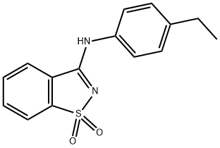 N-(1,1-dioxido-1,2-benzisothiazol-3-yl)-N-(4-ethylphenyl)amine Struktur