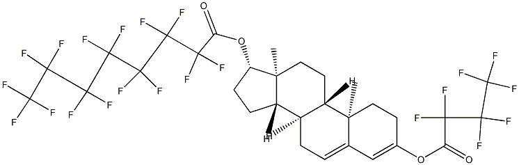 Androsta-3,5-diene-3,17β-diol 3-(heptafluorobutyrate)17-(pentadecafluorooctanoate) Struktur