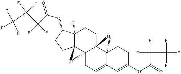 Androsta-3,5-diene-3,17β-diol 17-(heptafluorobutyrate)3-(pentafluoropropionate) Struktur