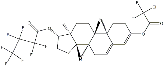 Androsta-3,5-diene-3,17β-diol 3-(chlorodifluoroacetate)17-(heptafluorobutyrate) Struktur