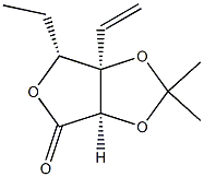 D-ribo-Hexonic acid, 5,6-dideoxy-3-C-ethenyl-2,3-O-(1-methylethylidene)-, gamma-lactone (9CI) Struktur