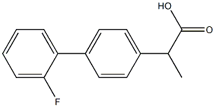 2'-Fluoro-α-methyl-4-biphenylacetic acid Struktur