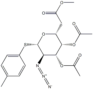 4-Methylphenyl2-azido-2-deoxy-1-thio-beta-D-glucopyranoside-3,4,6-triacetate Struktur