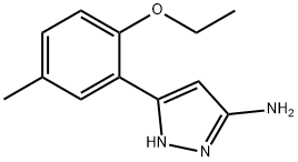 1H-Pyrazol-3-amine,5-(2-ethoxy-5-methylphenyl)-(9CI) Struktur