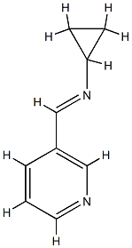 Cyclopropanamine, N-(3-pyridinylmethylene)-, [N(E)]- (9CI) Struktur