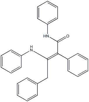 N-Phenyl-α-[2-phenyl-1-(phenylamino)ethylidene]benzeneacetamide Struktur