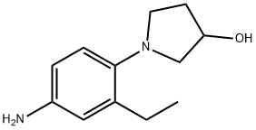 3-Pyrrolidinol,1-(4-amino-2-ethylphenyl)-(9CI) Struktur