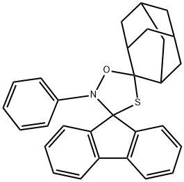 2'-Phenyldispiro[9H-fluorene-9,3'-[1,4,2]oxathiazolidine-5',2''-tricyclo[3.3.1.13,7]decane] Struktur