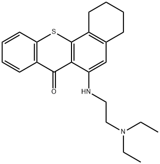 1-(beta-diethylaminoethylamino)-3,4-cyclohexenothiaxanthone Struktur