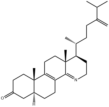 15-Aza-D-homo-5α-ergosta-8,14,24(28)-trien-3-one Struktur