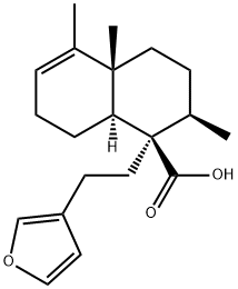 (1R)-1-[2-(3-Furyl)ethyl]-1,2,3,4,4a,7,8,8aβ-octahydro-2α,4aα,5-trimethyl-1-naphthalenecarboxylic acid Struktur