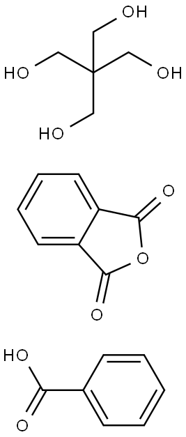 Benzoic acid, polymer with 2,2-bis(hydroxymethyl)-1,3-propanediol and 1,3-isobenzofurandione Struktur