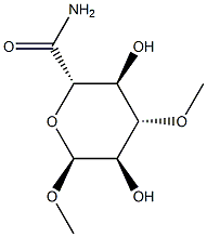 1-O,3-O-Dimethyl-α-D-glucopyranulonamide Struktur