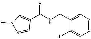 N-(2-fluorobenzyl)-1-methyl-1H-pyrazole-4-carboxamide Struktur