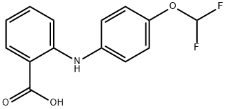 n-(p-(difluoromethoxy)phenyl)-anthranilicaci Struktur