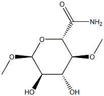 1-O,4-O-Dimethyl-α-D-glucopyranulonamide Struktur