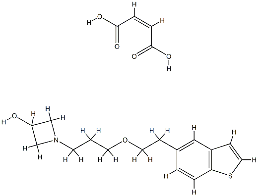 3-Azetidinol, 1-[3-(2-benzo[b]thien-5-ylethoxy)propyl]-, (2Z)-2-butenedioate (1:1)