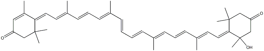 5'-Hydroxy-4,5'-retro-β,β-carotene-3,3'-dione Struktur