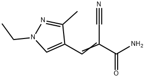 2-Propenamide,2-cyano-3-(1-ethyl-3-methyl-1H-pyrazol-4-yl)-(9CI) Struktur