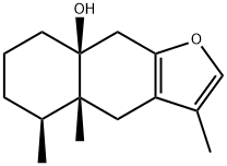 (8aS)-3,4aβ,5β-Trimethyl-4,4a,5,6,7,8-hexahydronaphtho[2,3-b]furan-8aβ(9H)-ol Struktur