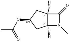 6-Azabicyclo[3.2.0]heptan-7-one,3-(acetyloxy)-6-methyl-,(1R,3S,5S)-rel-(9CI) Struktur