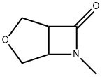 3-Oxa-6-azabicyclo[3.2.0]heptan-7-one,6-methyl-(9CI) Struktur