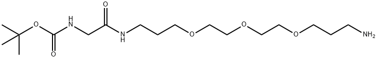 Boc-Gly-amido-(CH2)3-PEG3-(CH2)3-amine Struktur