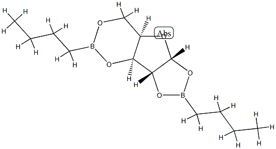 1-O,2-O:3-O,5-O-Bis(butylboranediyl)-α-D-xylofuranose Struktur