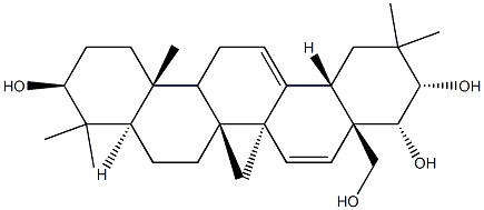 Oleana-12,15-diene-3β,21α,22α,28-tetrol Struktur