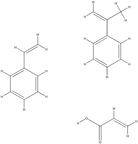 2-Propenoic acid, polymer with ethenylbenzene and (1-methylethenyl)benzene Struktur