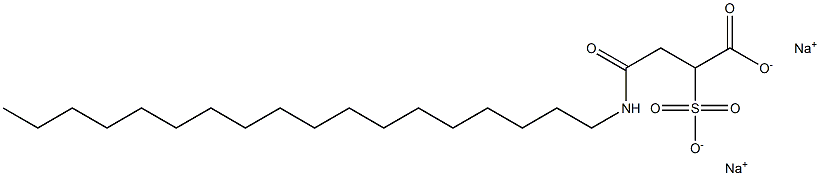 Butanoic acid, 4-(octadecylamino)-4-oxosulfo-, sodium salt (1:2) Struktur