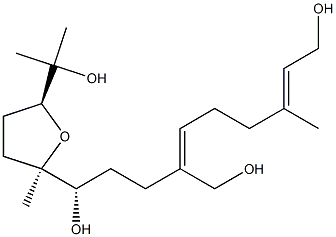 (2R)-Tetrahydro-α,α,2-trimethyl-2-[(1S,4Z,8Z)-1,10-dihydroxy-4-(hydroxymethyl)-8-methyldeca-4,8-dienyl]furan-5β-methanol Struktur