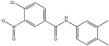 4-chloro-N-(3,4-dimethylphenyl)-3-nitrobenzamide Struktur