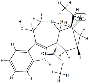 8-Hydroxy-19-oxoibogamine-18-carboxylic acid methyl ester Struktur