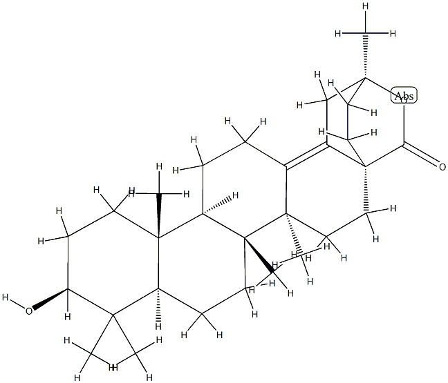 3β,20β-Dihydroxy-30-norolean-13(18)-en-28-oic acid 28,20-lactone Struktur