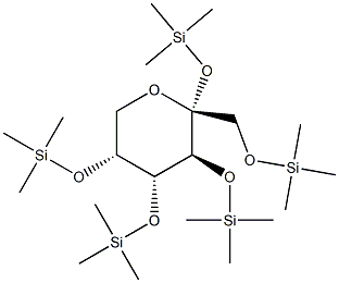 1-O,2-O,3-O,4-O,5-O-Pentakis(trimethylsilyl)-α-D-fructopyranose Struktur