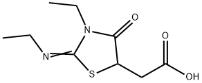 5-Thiazolidineaceticacid,3-ethyl-2-(ethylimino)-4-oxo-(9CI) Struktur