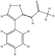 1-(4-phenyl-3H-1,2-dithiol-3-ylidene)-2-propanethione Struktur