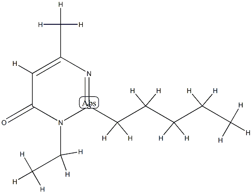 1-lambda-alpha-mu-upsilon-bta-delta-alpha4-1,2,6-Thiadiazin-3(2H)-one,2-ethyl-5-methyl-1-pentyl-(9CI) Struktur