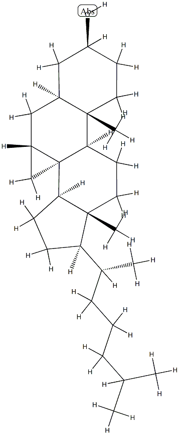 (8α)-3',7β-Dihydrocyclopropa[7,8]-5α-cholestan-3β-ol Struktur