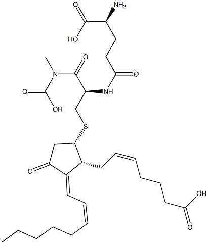 15-deoxy-Δ12,14-Prostaglandin J2 Glutathione Struktur