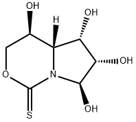 1H-Pyrrolo[1,2-c][1,3]oxazine-1-thione, hexahydro-4,5,6,7-tetrahydroxy-, (4S,4aR,5S,6S,7R)- (9CI) Struktur