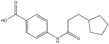 4-[(3-cyclopentylpropanoyl)amino]benzoic acid Struktur