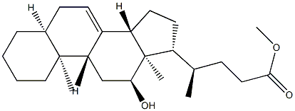 12α-Hydroxy-5β-chol-7-en-24-oic acid methyl ester Struktur