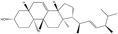 (22Z)-5α-Ergosta-7,22-dien-3β-ol Struktur